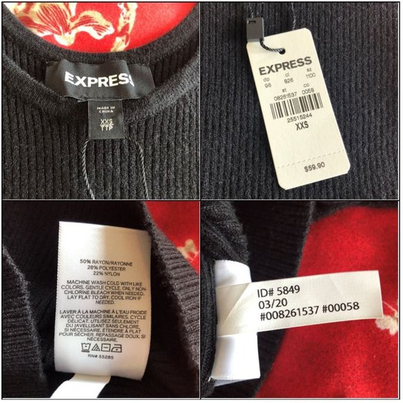 *Brand New with Tags* Ribbed Ruched Adjustable Hem Scoop Neck Sweater XXS - Picture 15 of 16